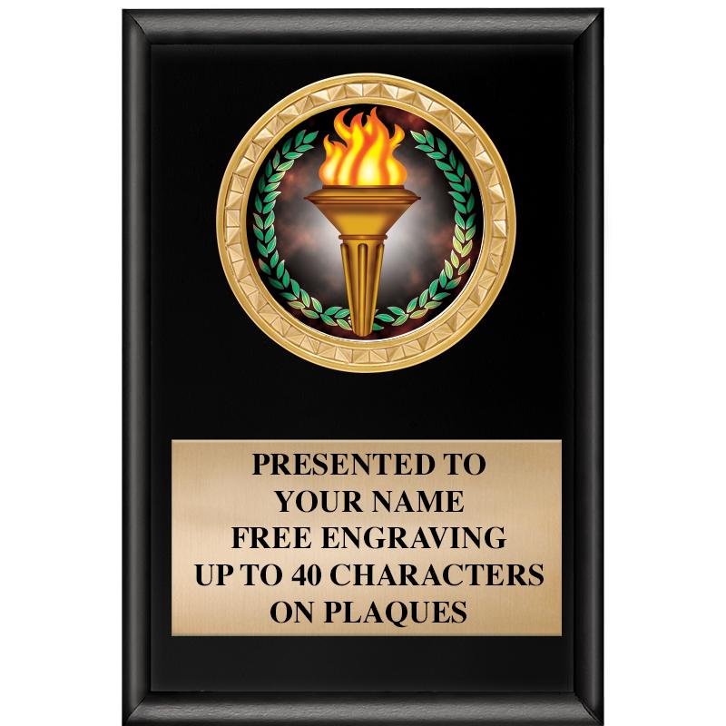 4" X 6" SHINY BLACK INSERT PLQ