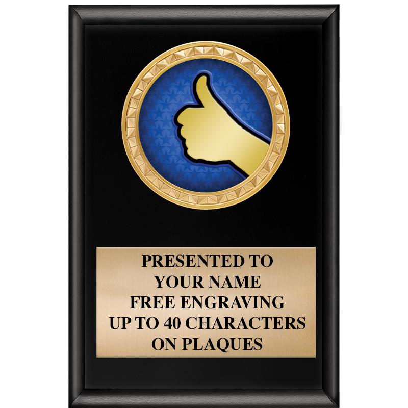 4" X 6" SHINY BLACK INSERT PLQ