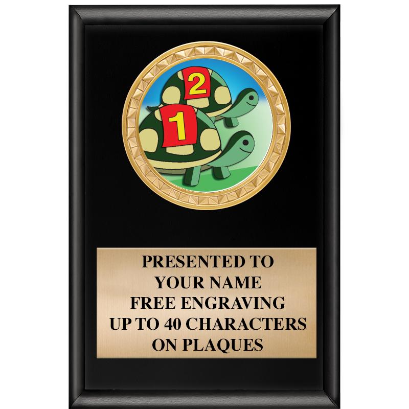 4" X 6" SHINY BLACK INSERT PLQ