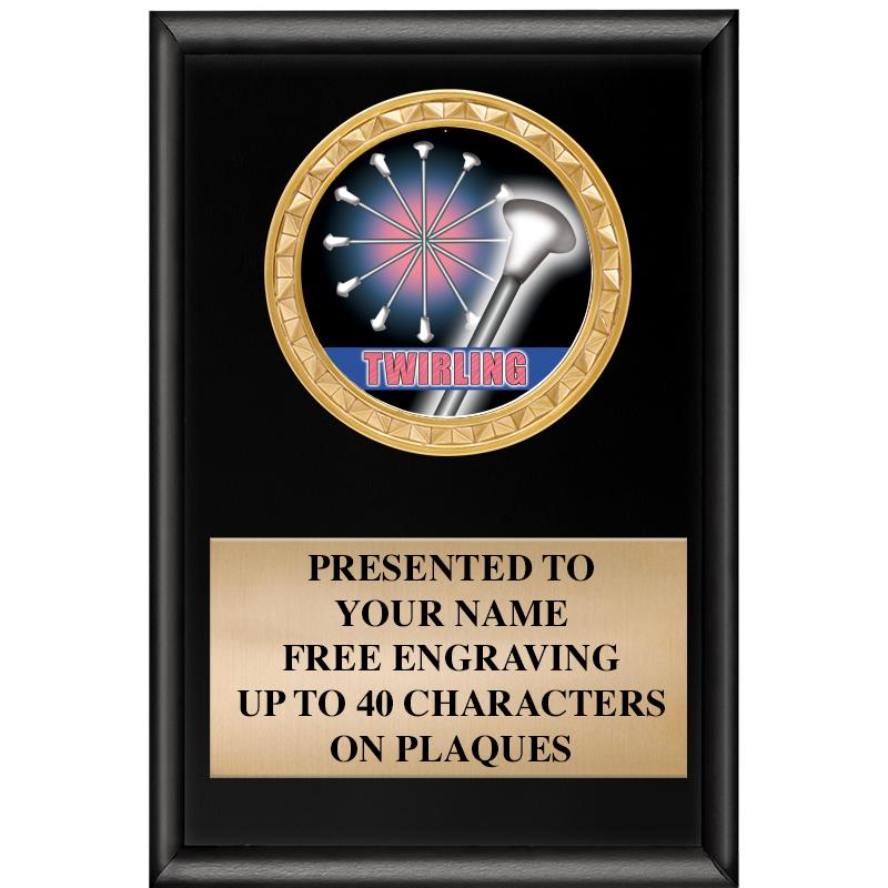 4" X 6" SHINY BLACK INSERT PLQ