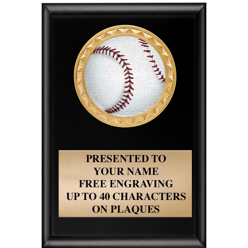 4" X 6" SHINY BLACK INSERT PLQ