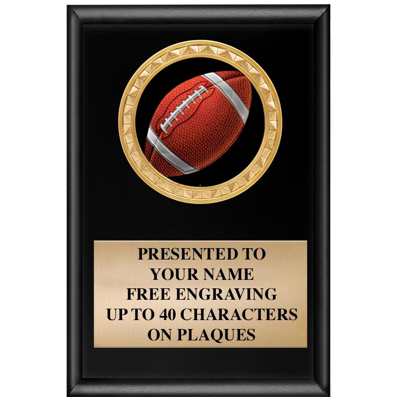 4" X 6" SHINY BLACK INSERT PLQ