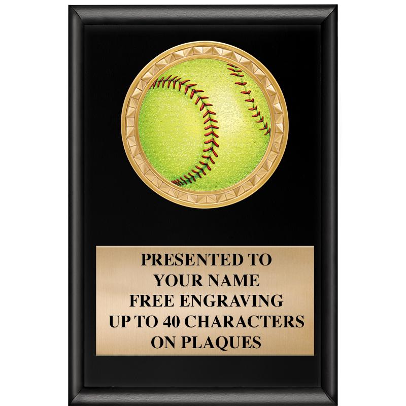 4" X 6" SHINY BLACK INSERT PLQ