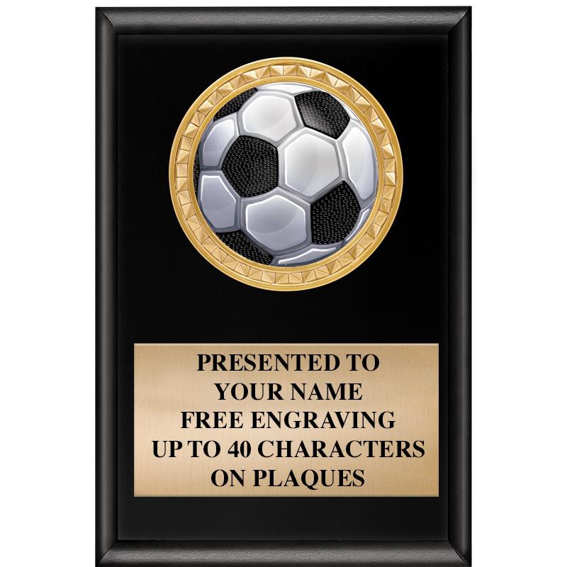 4" X 6" SHINY BLACK INSERT PLQ