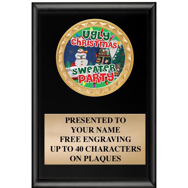 4" X 6" SHINY BLACK INSERT PLQ