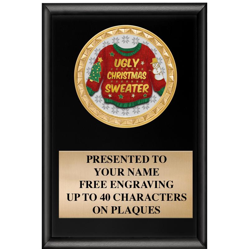 4" X 6" SHINY BLACK INSERT PLQ