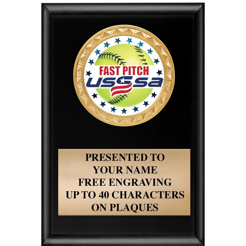 4" X 6" SHINY BLACK INSERT PLQ