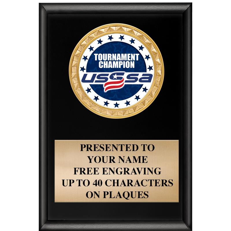 4" X 6" SHINY BLACK INSERT PLQ