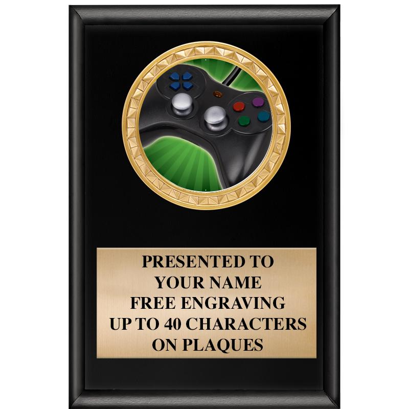 4" X 6" SHINY BLACK INSERT PLQ