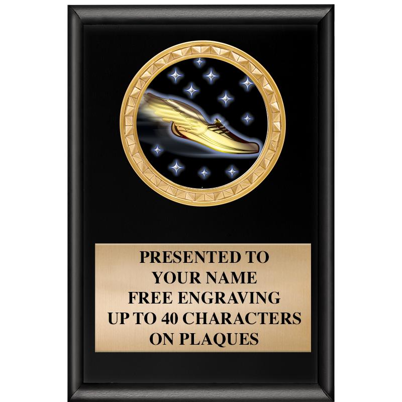 4" X 6" SHINY BLACK INSERT PLQ