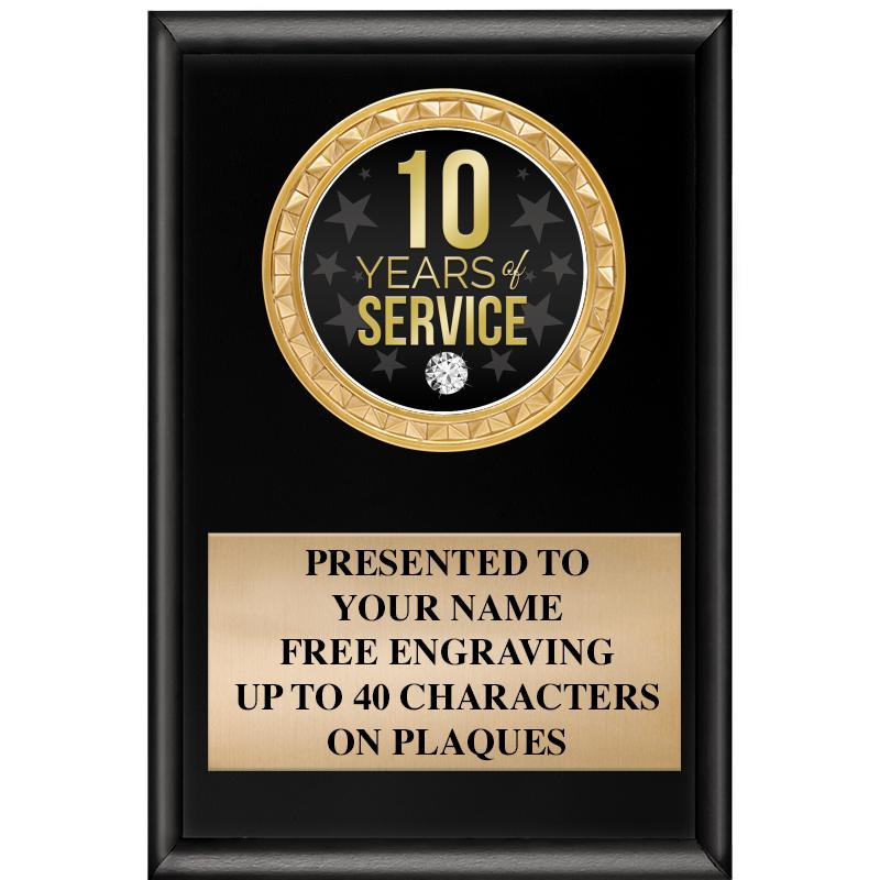 4" X 6" SHINY BLACK INSERT PLQ