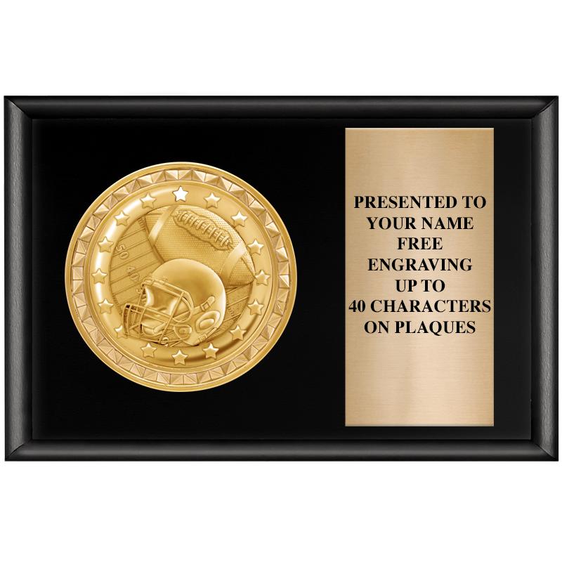 6" X 4" SHINY BLK INSERT PLQ