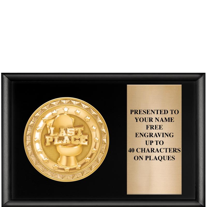 6" X 4" SHINY BLK INSERT PLQ