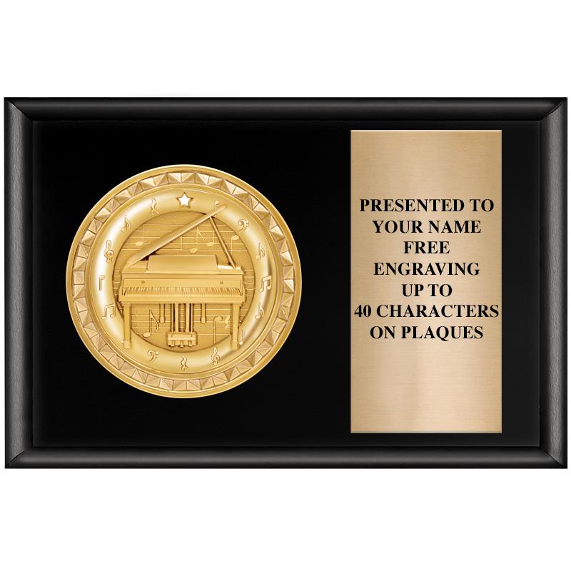 6" X 4" SHINY BLK INSERT PLQ