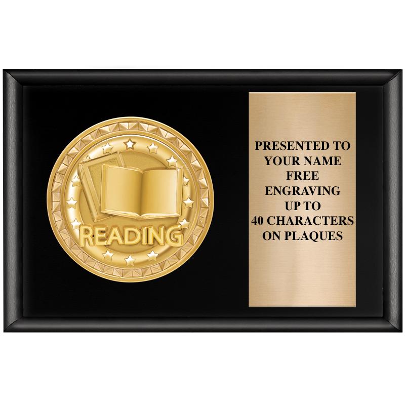 6" X 4" SHINY BLK INSERT PLQ