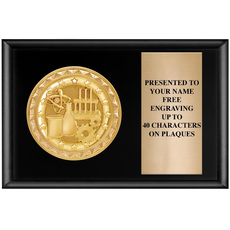 6" X 4" SHINY BLK INSERT PLQ