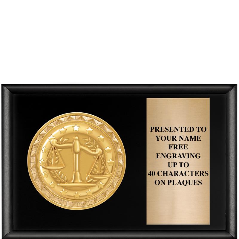 6" X 4" SHINY BLK INSERT PLQ