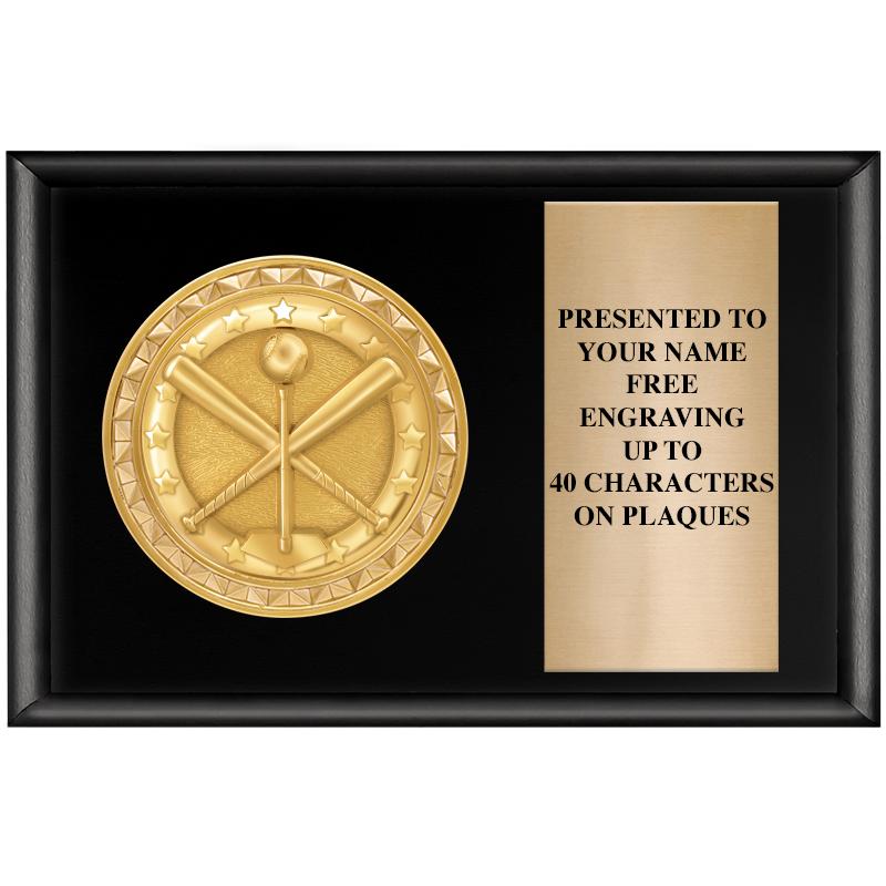 6" X 4" SHINY BLK INSERT PLQ