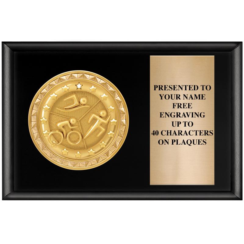 6" X 4" SHINY BLK INSERT PLQ