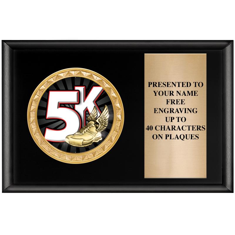 6" X 4" SHINY BLK INSERT PLQ