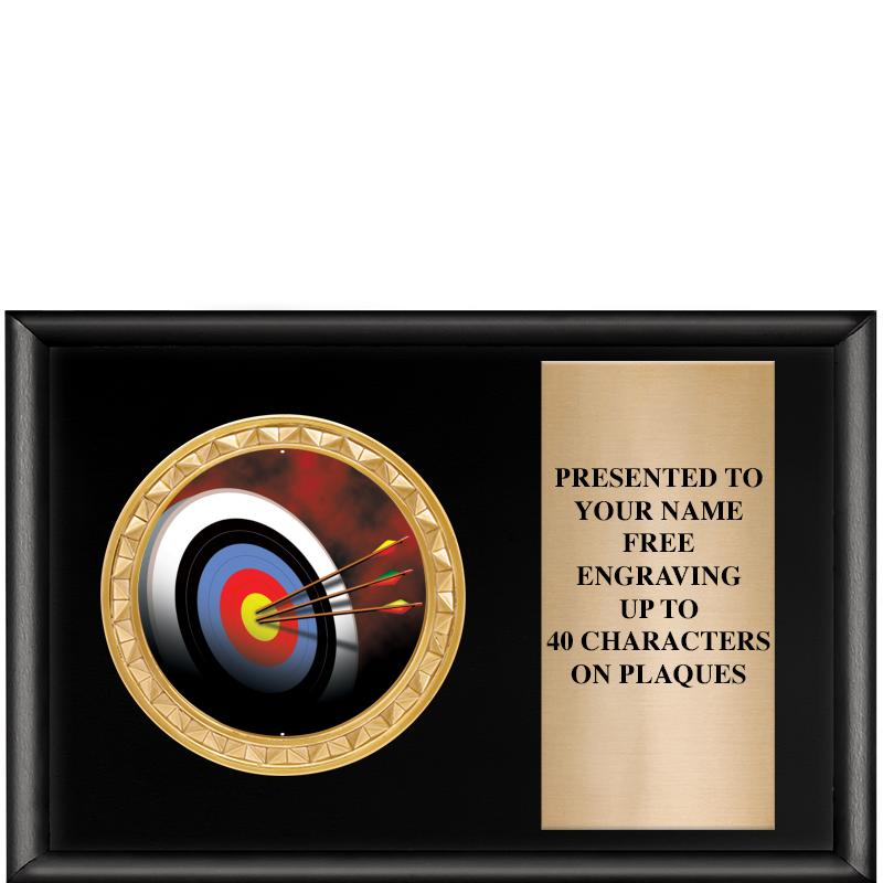 6" X 4" SHINY BLK INSERT PLQ