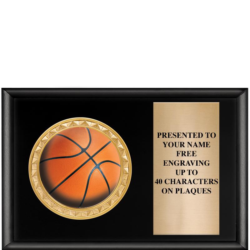 6" X 4" SHINY BLK INSERT PLQ