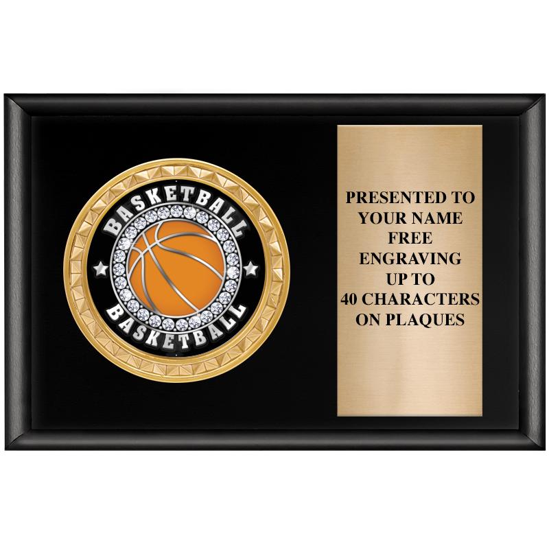 6" X 4" SHINY BLK INSERT PLQ