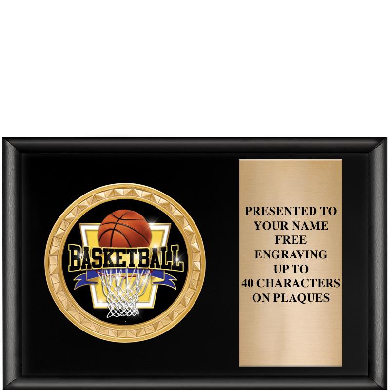 6" X 4" SHINY BLK INSERT PLQ