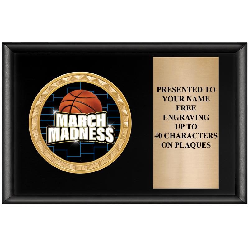 6" X 4" SHINY BLK INSERT PLQ