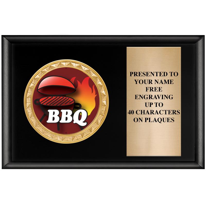 6" X 4" SHINY BLK INSERT PLQ