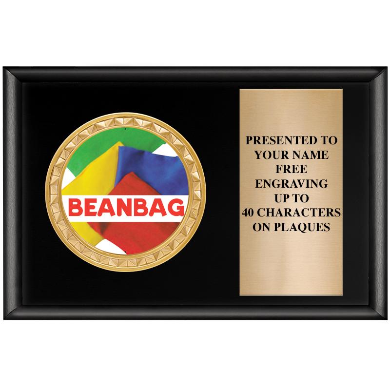 6" X 4" SHINY BLK INSERT PLQ