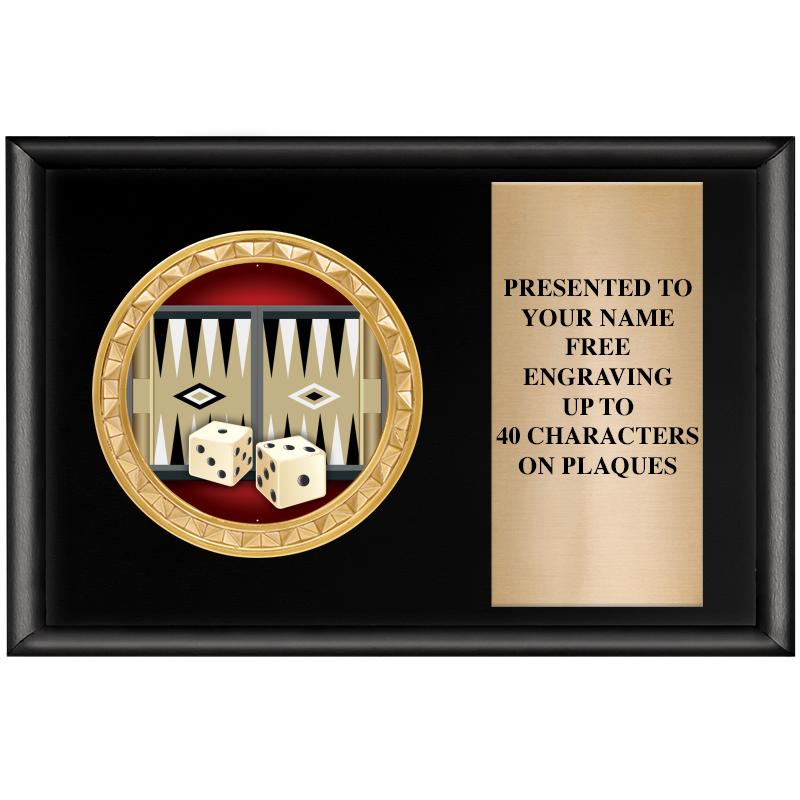 6" X 4" SHINY BLK INSERT PLQ