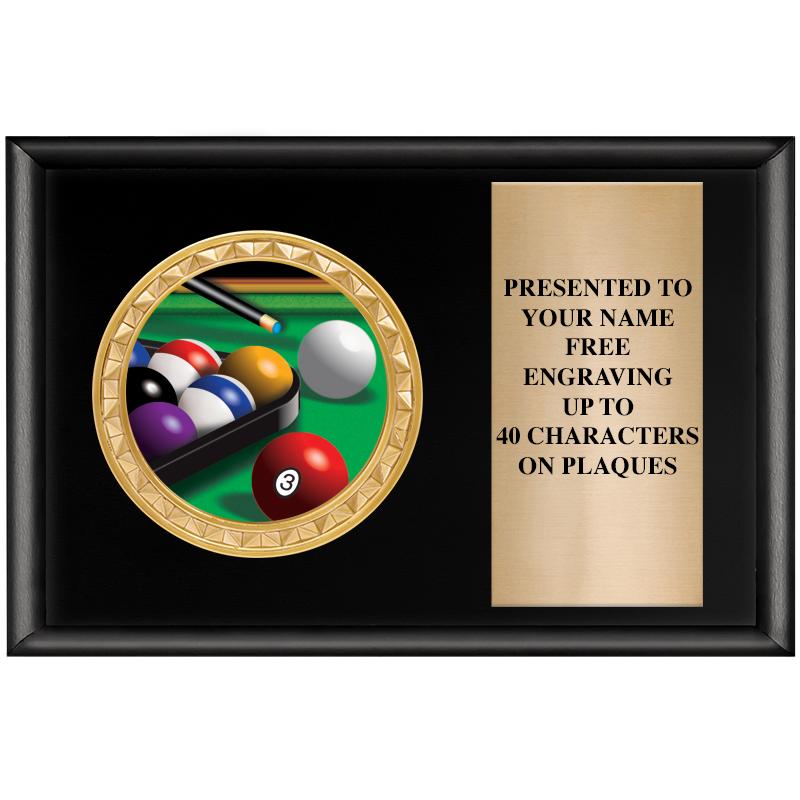 6" X 4" SHINY BLK INSERT PLQ