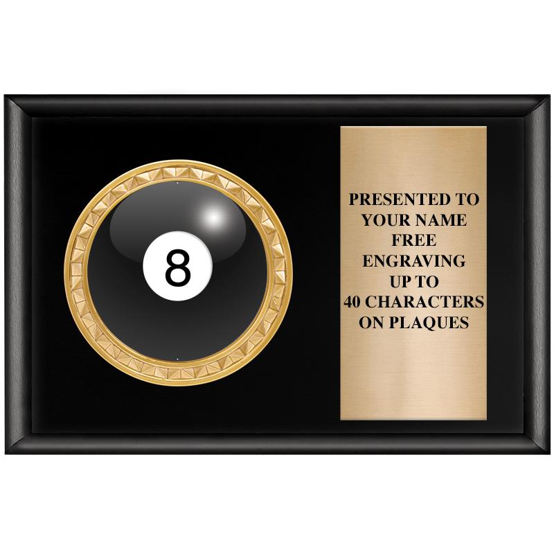 6" X 4" SHINY BLK INSERT PLQ