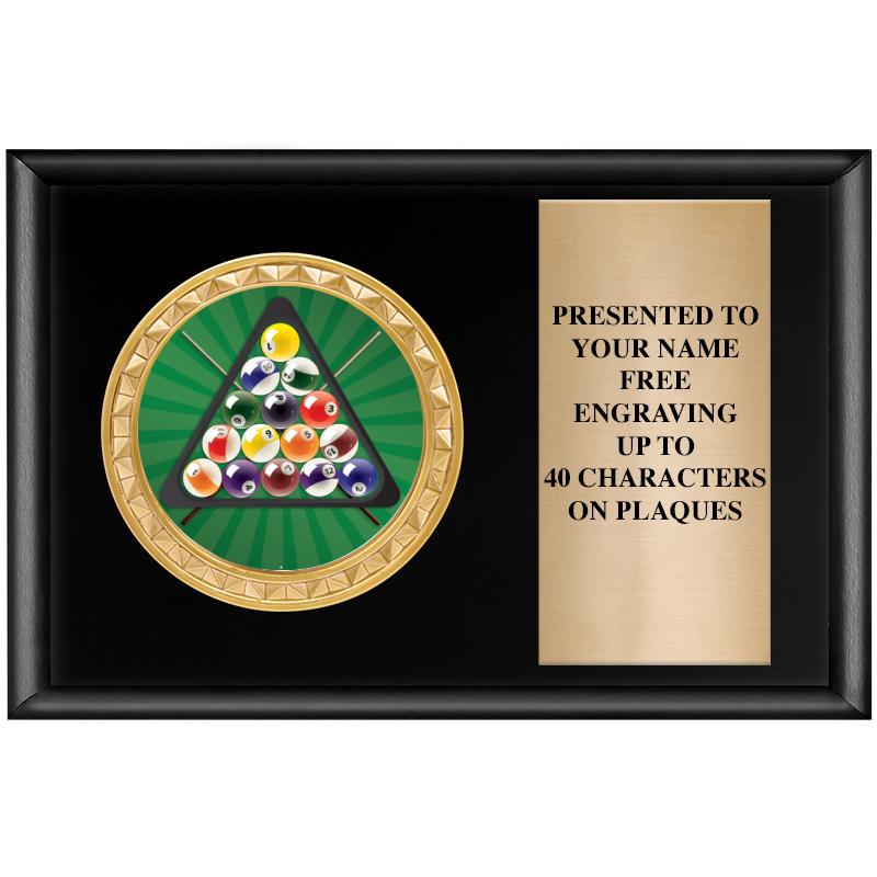 6" X 4" SHINY BLK INSERT PLQ