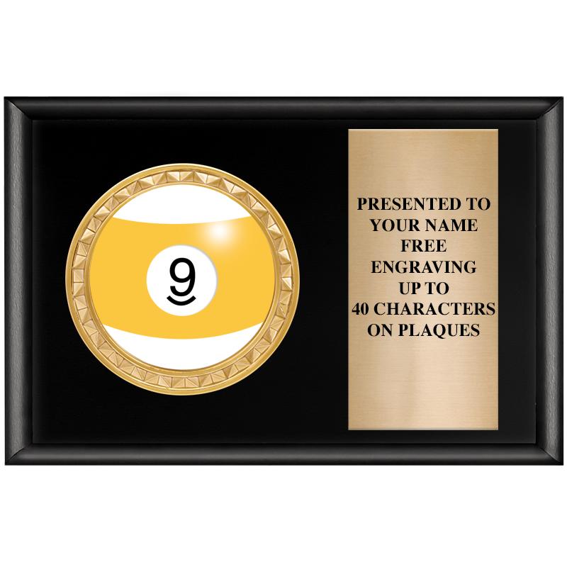 6" X 4" SHINY BLK INSERT PLQ