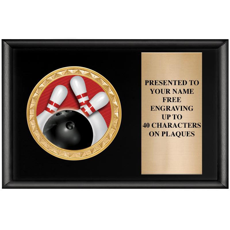 6" X 4" SHINY BLK INSERT PLQ