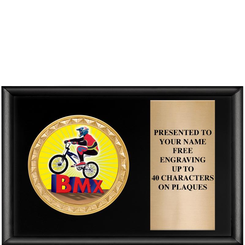 6" X 4" SHINY BLK INSERT PLQ