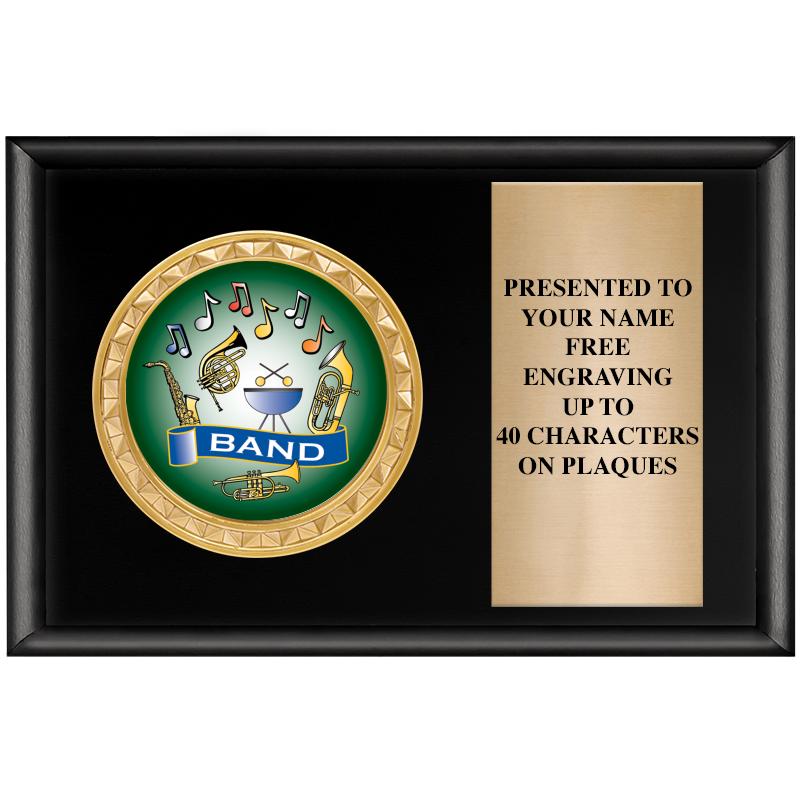 6" X 4" SHINY BLK INSERT PLQ