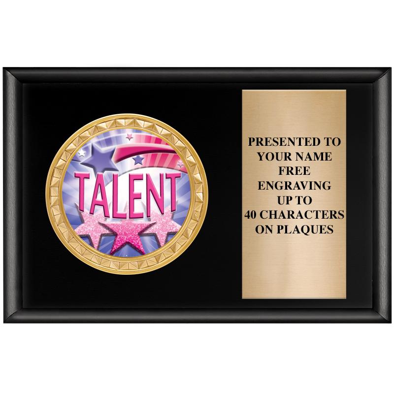 6" X 4" SHINY BLK INSERT PLQ