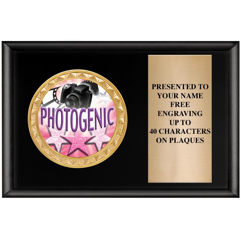 6" X 4" SHINY BLK INSERT PLQ