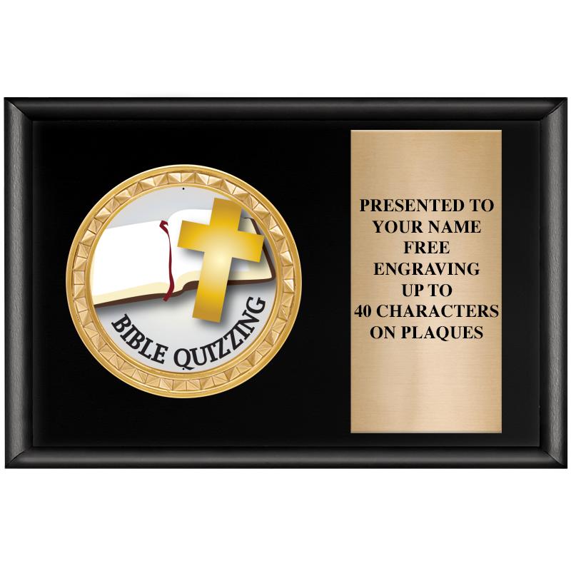 6" X 4" SHINY BLK INSERT PLQ