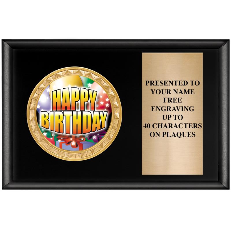 6" X 4" SHINY BLK INSERT PLQ