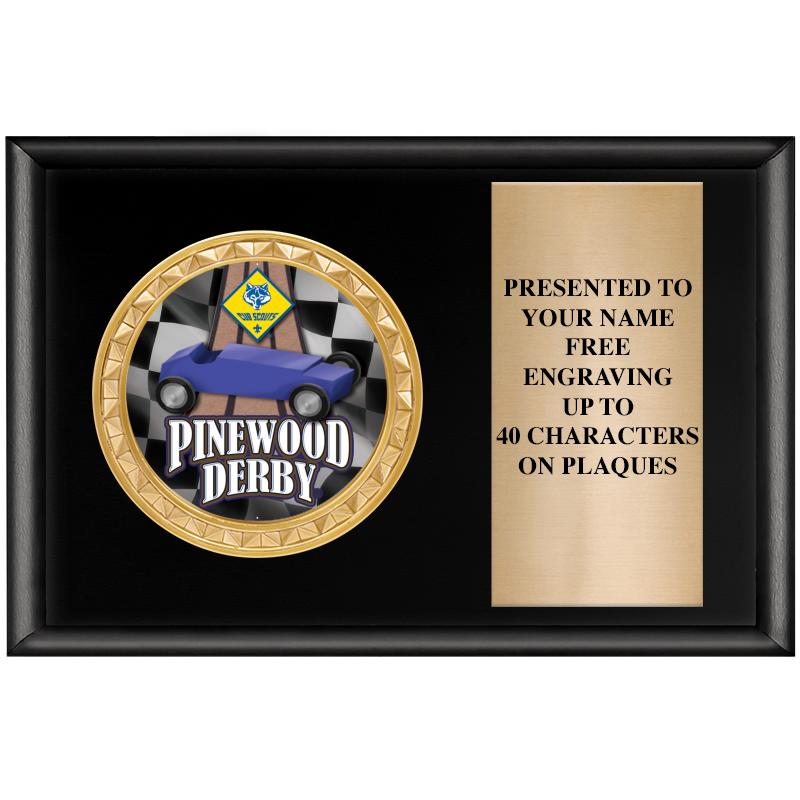 6" X 4" SHINY BLK INSERT PLQ