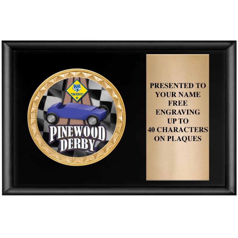 6" X 4" SHINY BLK INSERT PLQ