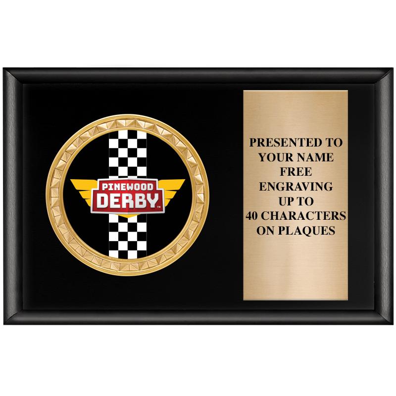 6" X 4" SHINY BLK INSERT PLQ