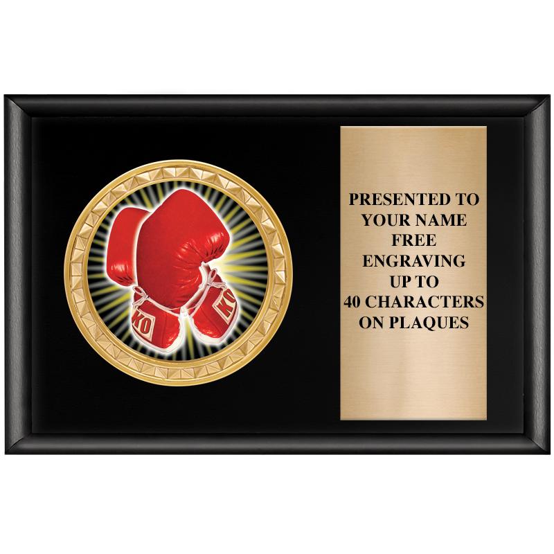 6" X 4" SHINY BLK INSERT PLQ