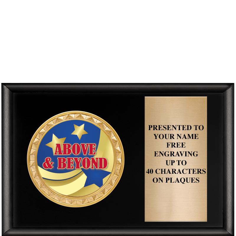 6" X 4" SHINY BLK INSERT PLQ