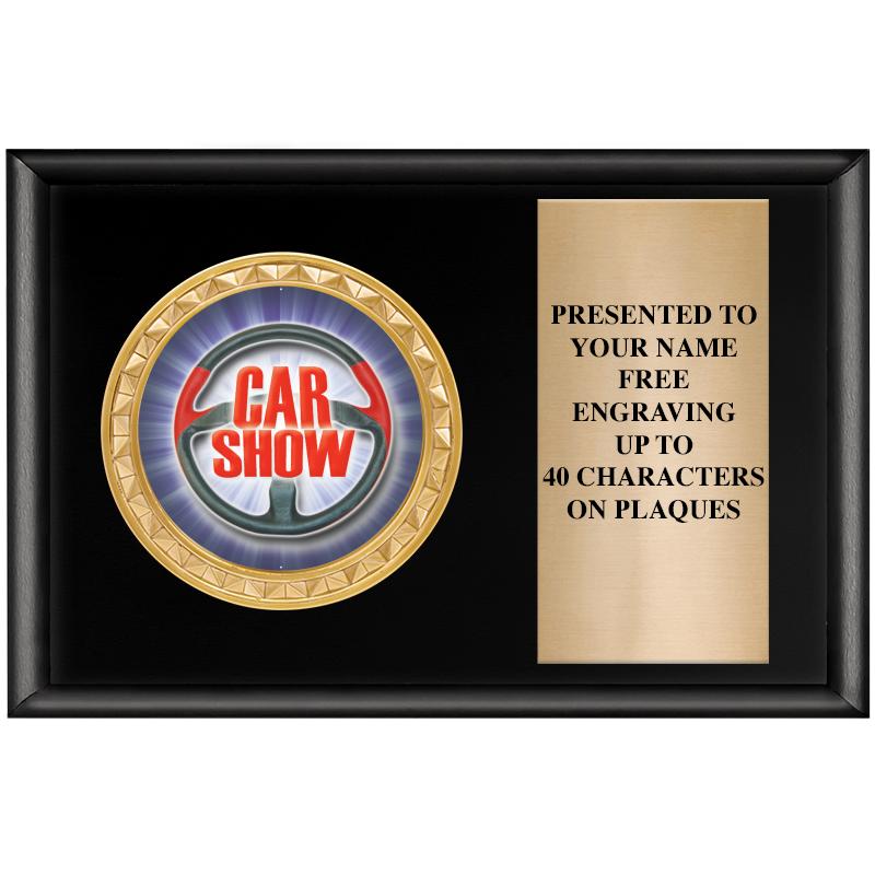 6" X 4" SHINY BLK INSERT PLQ