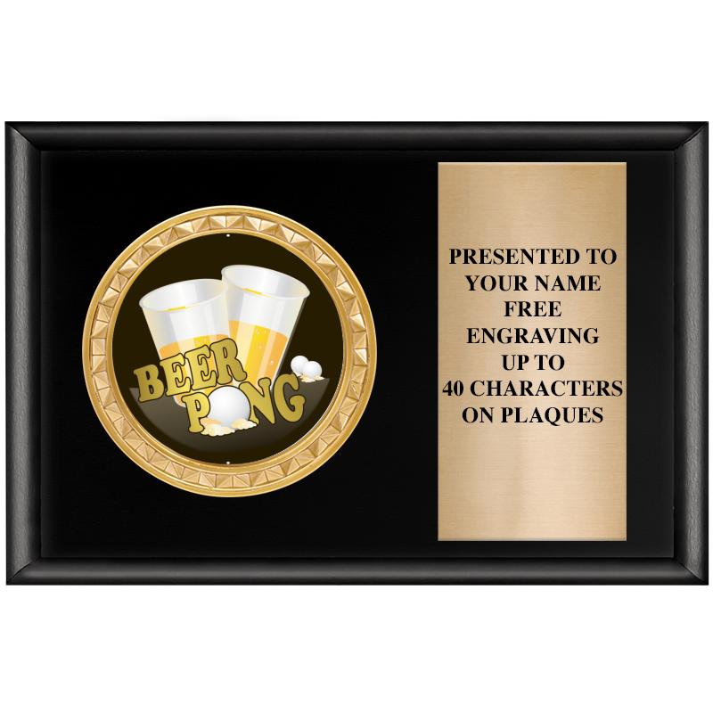 6" X 4" SHINY BLK INSERT PLQ